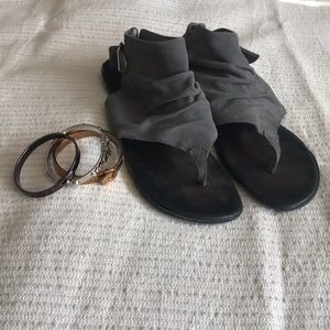 Gray sandals